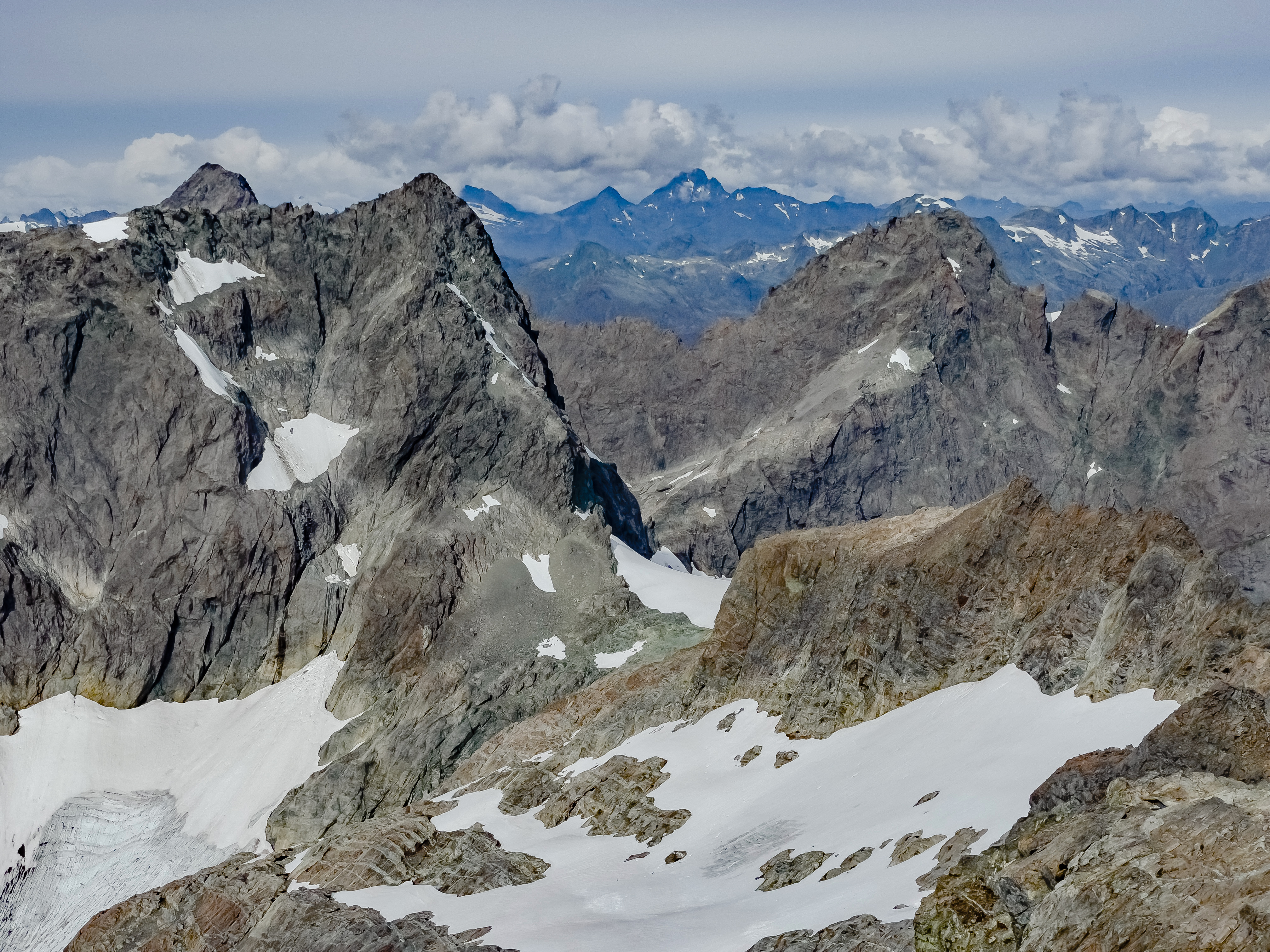 South West Ridge, Mt Patuki, centre left, from Mt Underwood, 2022