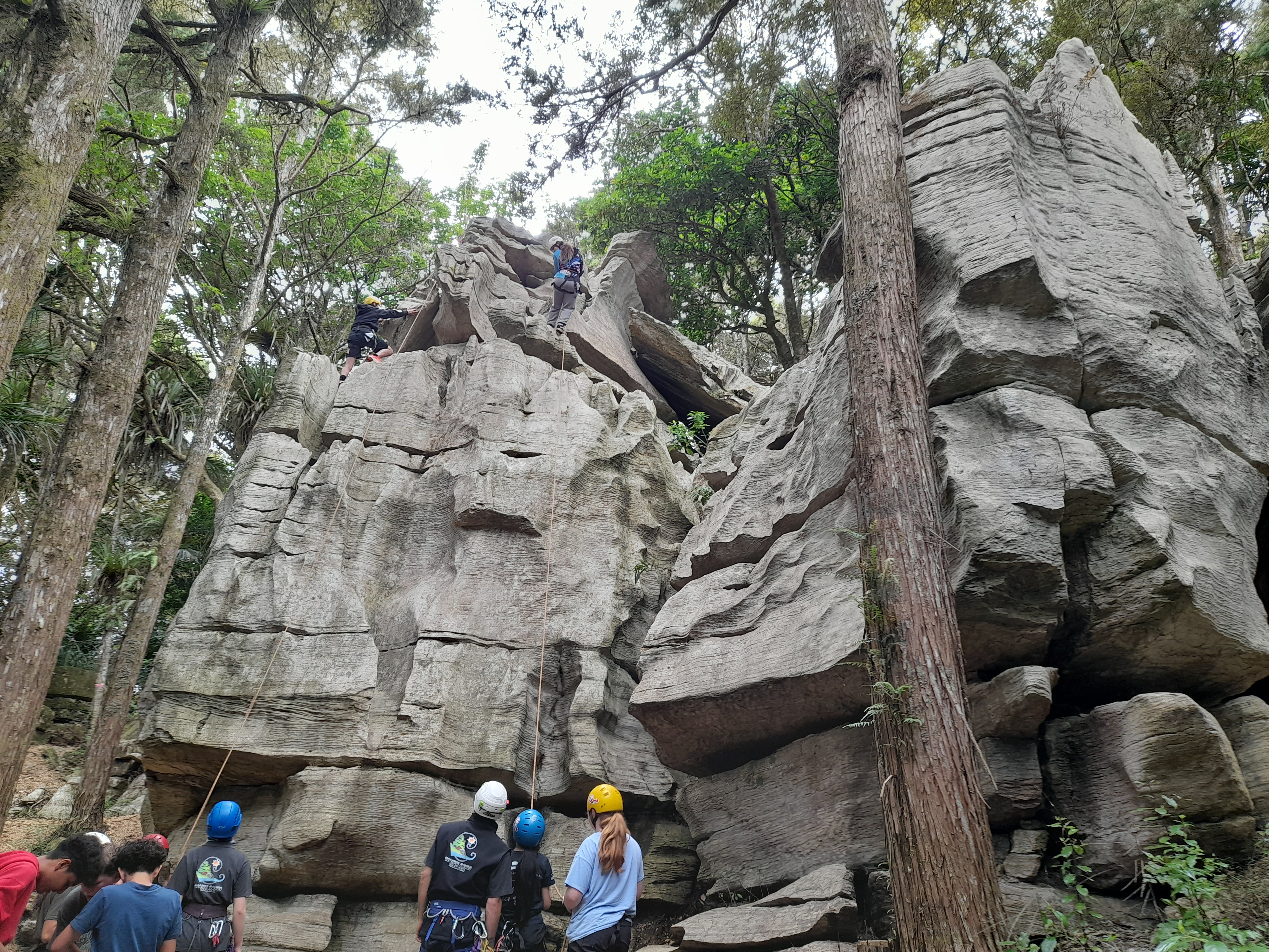 School group at Milky Way Crag