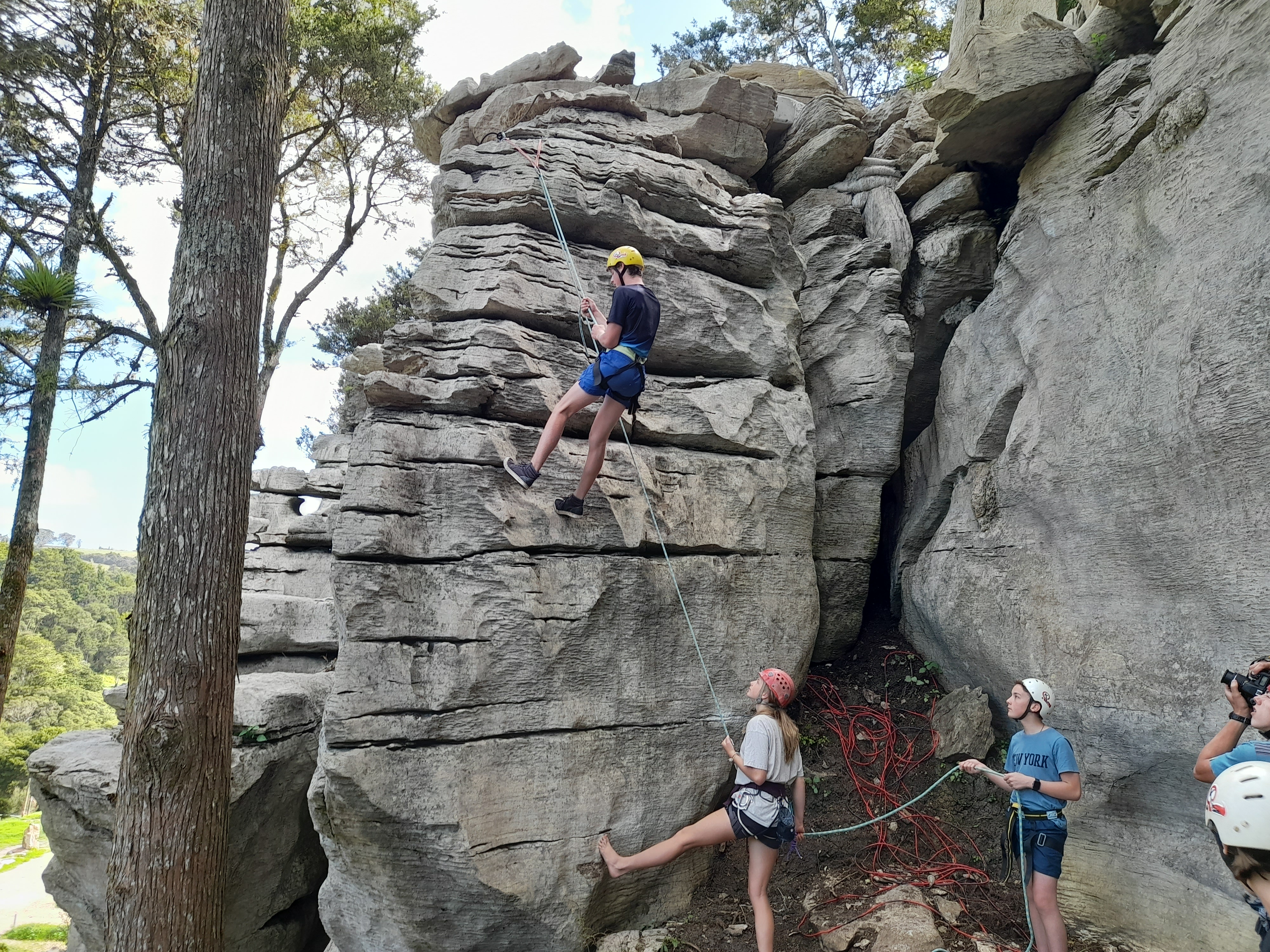 First climb after bolting on Valley Road Crag