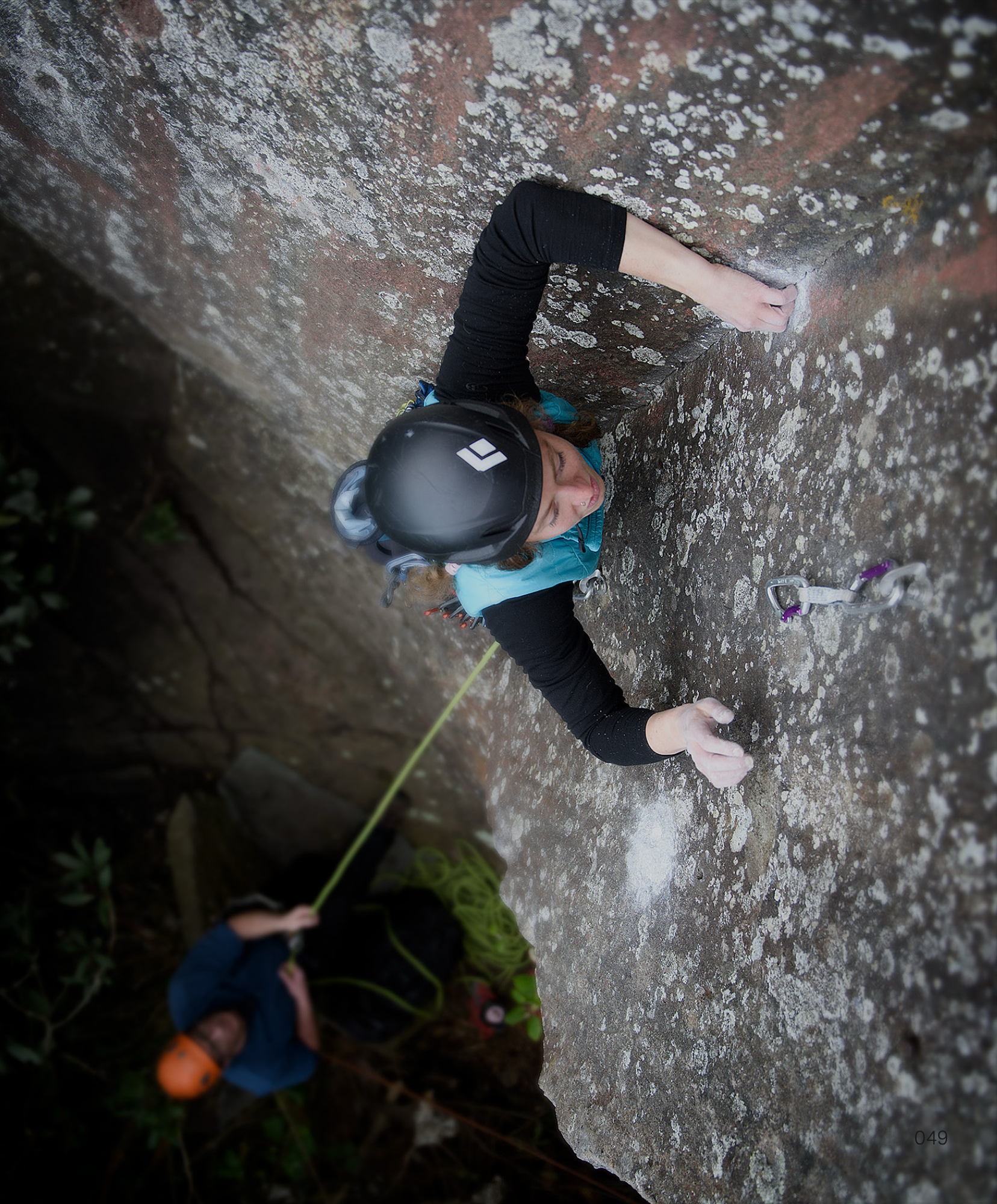 Shannah Rhynard-Geil finesses the open book corner of _Easter Blues Direct (22)_. Photo Allan Cox