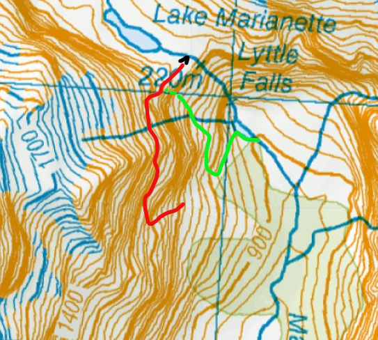 Lyttle Falls route map