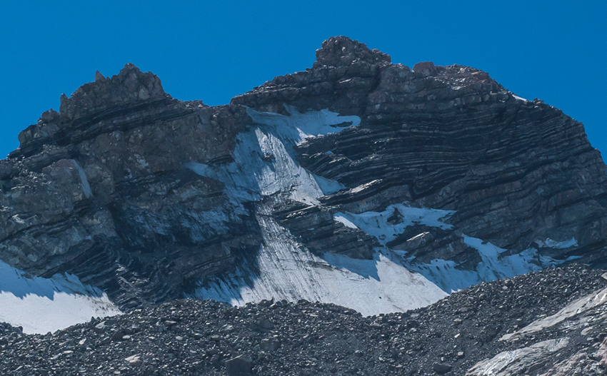 Sealy’s west face in dry summer conditions, January 2011