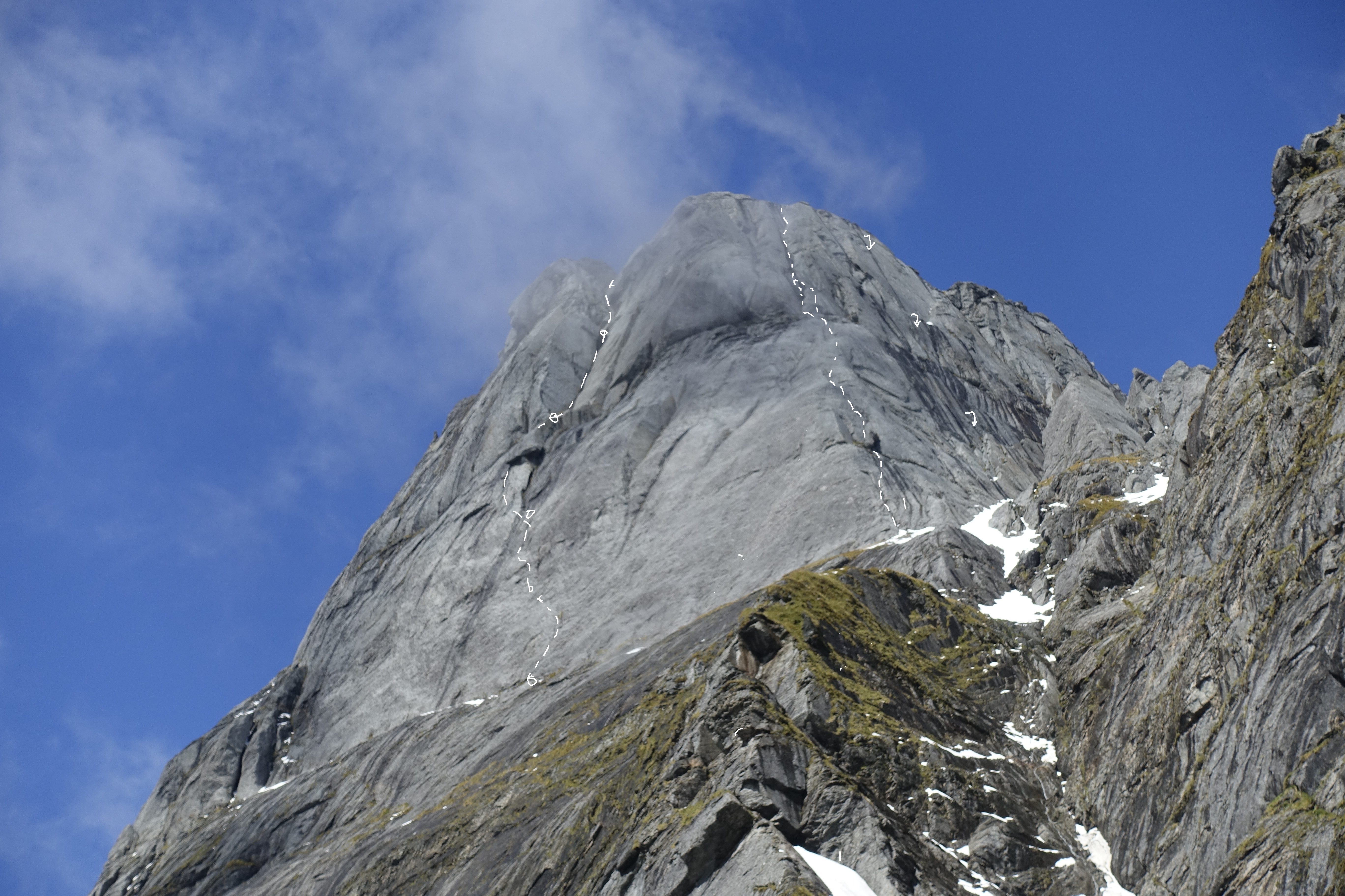 eyetooth headwall (N butt on right)
