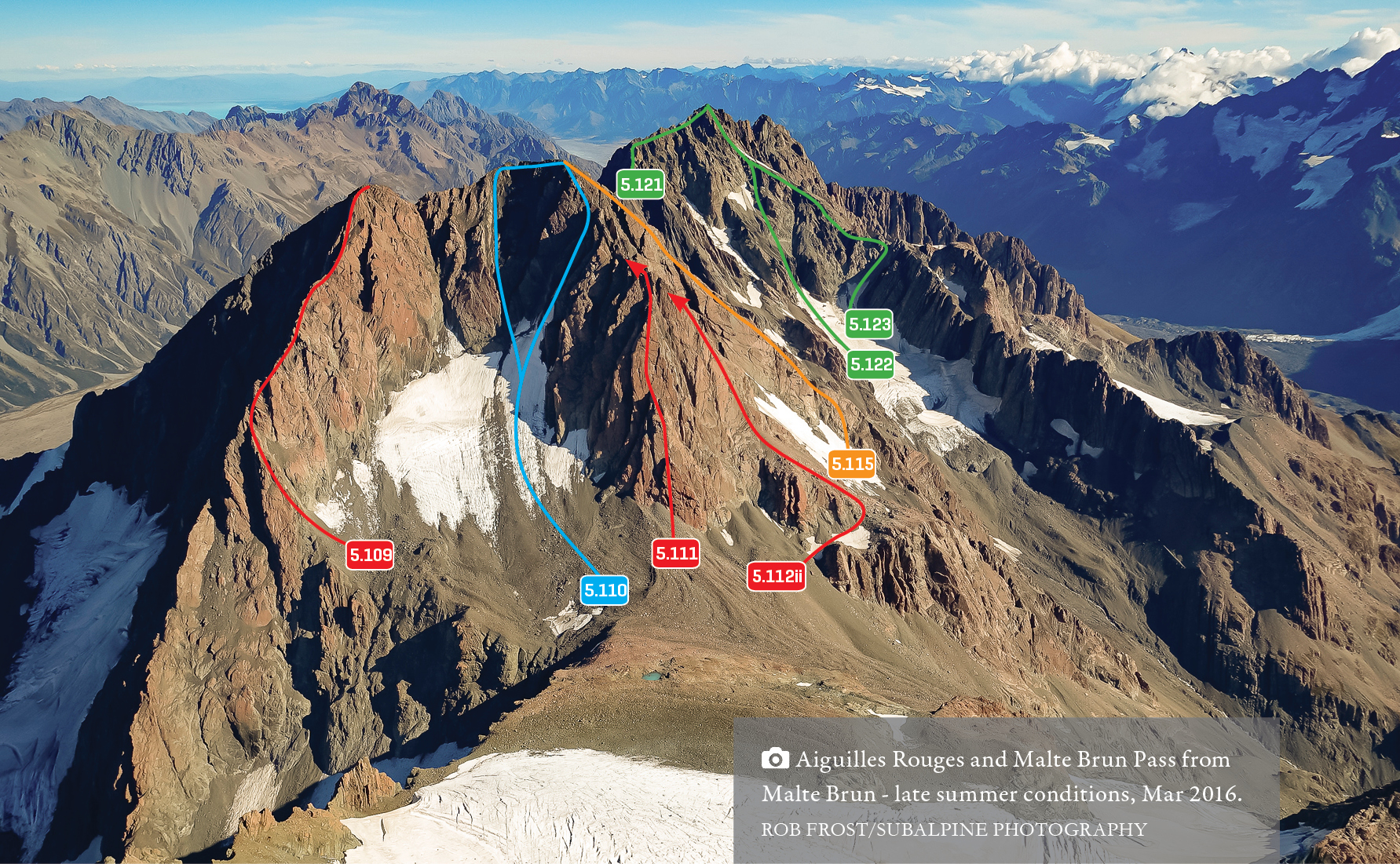 Aiguilles Rouges and Malte Brun Pass from Malte Brun, March 2016