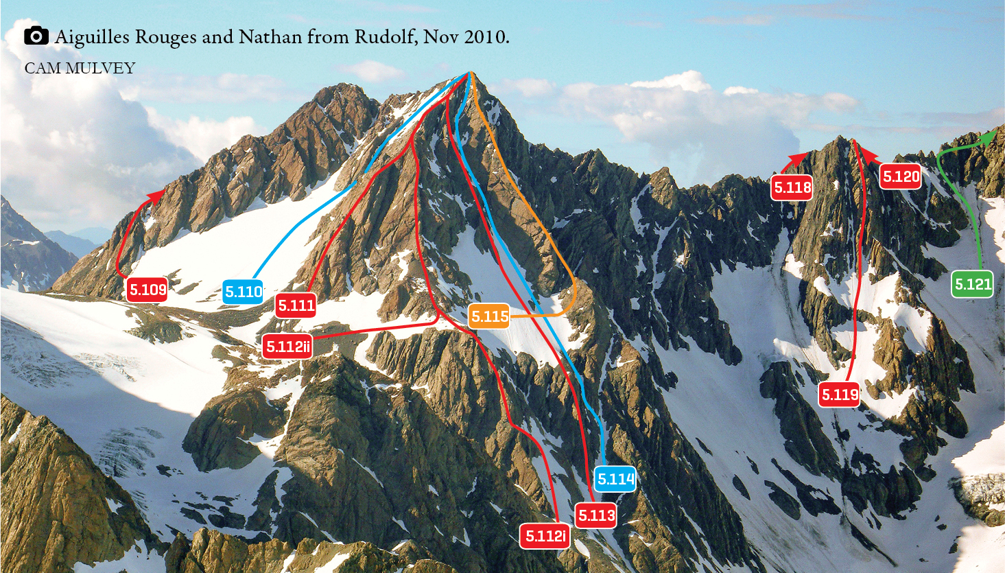 Aiguilles Rouges and Mt Nathan from Rudolf, November 2010