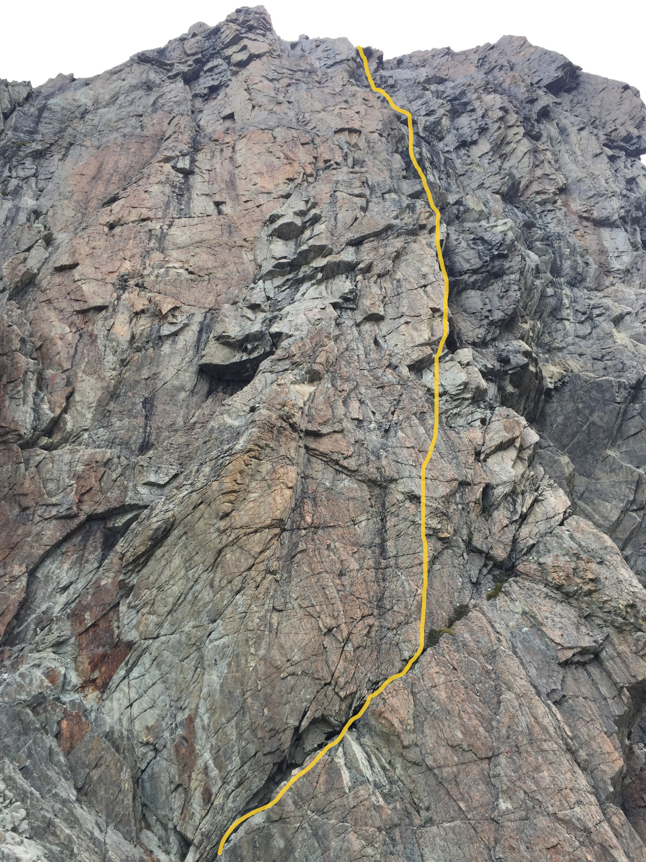 Left end of the crag