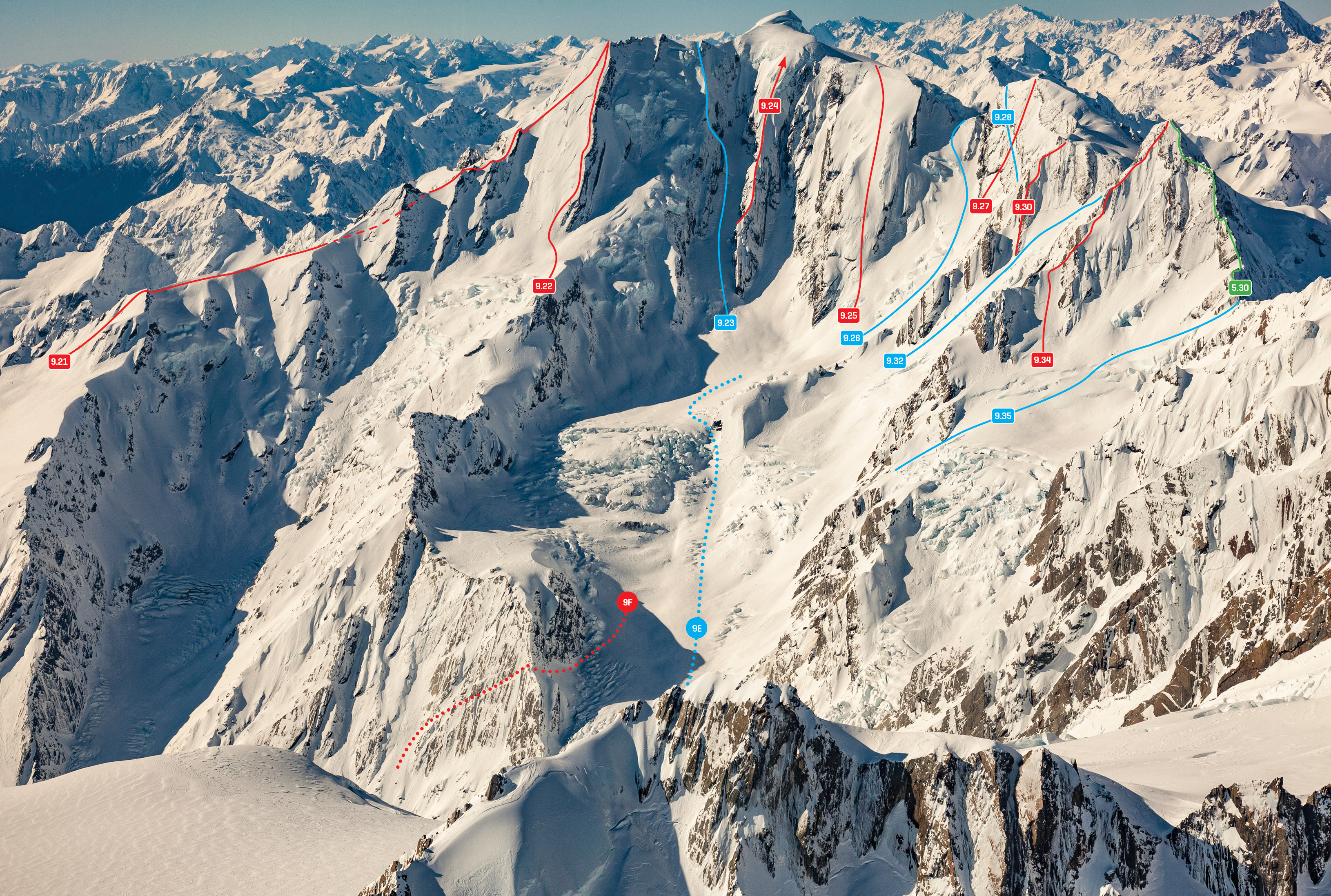 Mt Elie de Beaumont and the Times Glacier, August 2016 