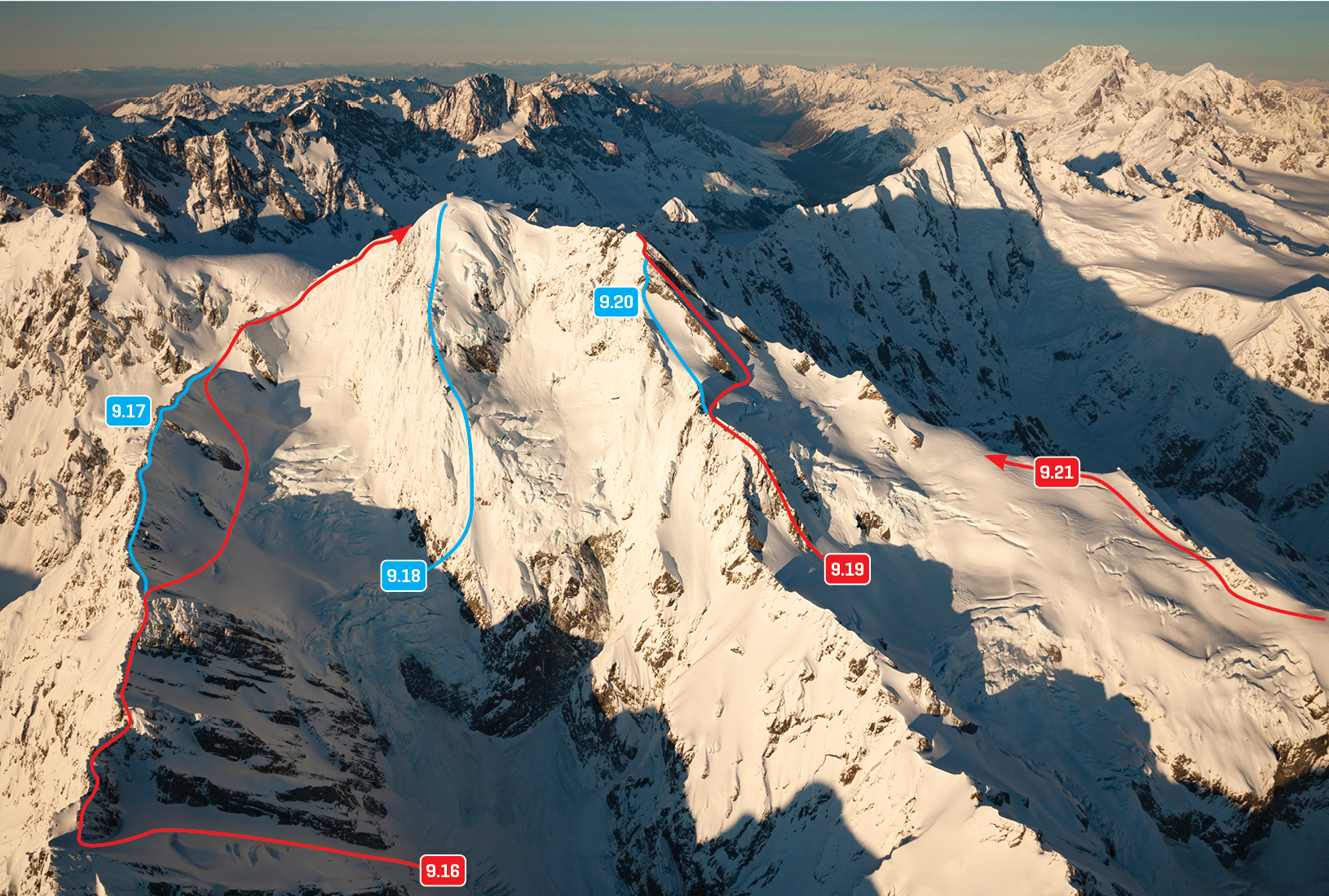 Mt Elie de Beaumont from the north, August 2016 