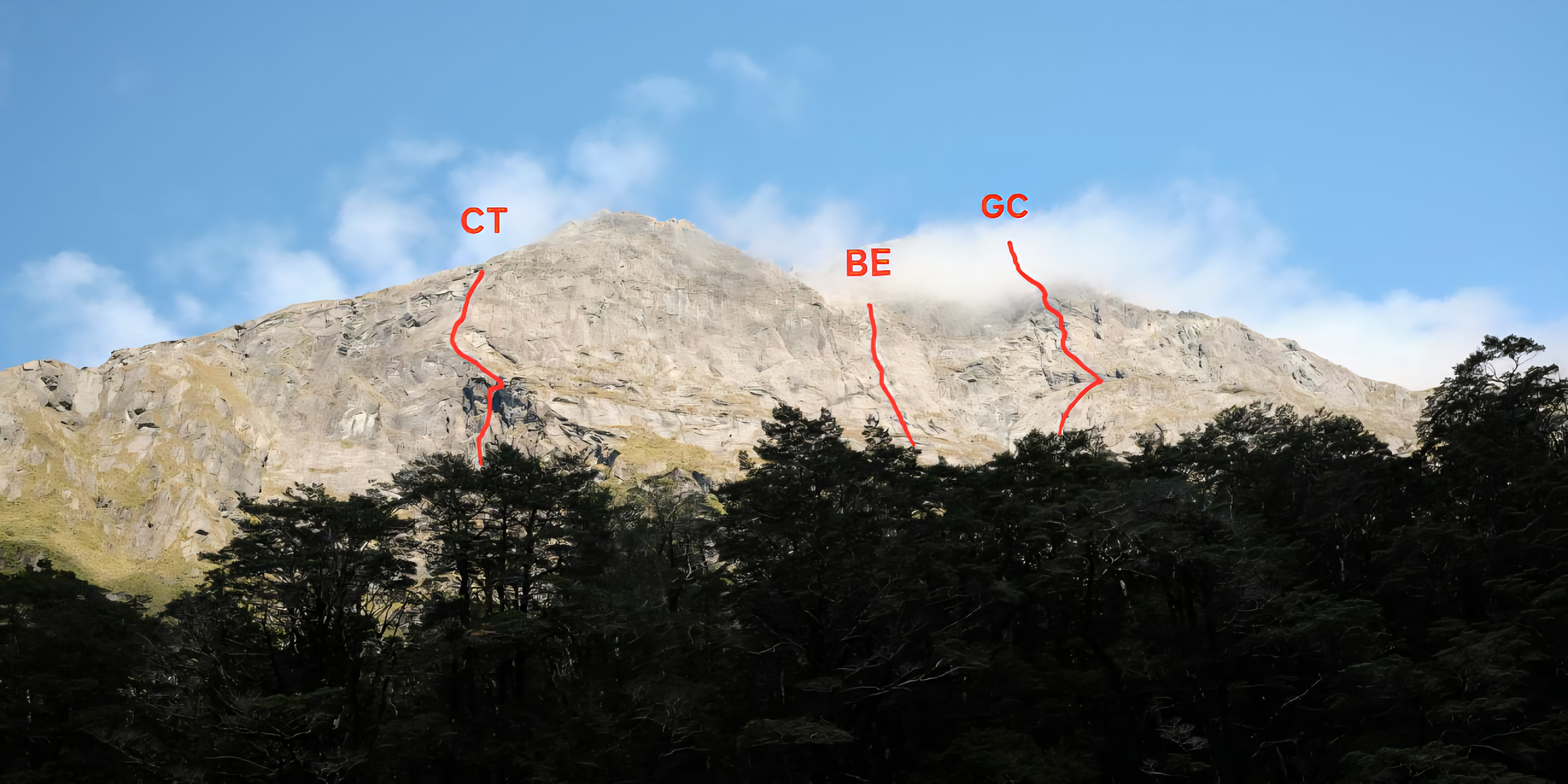 East face of Mt Chaos 