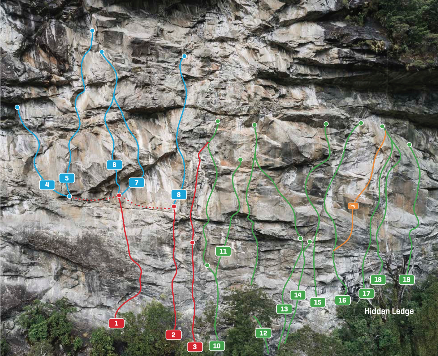 Chasm Crag – Hidden Wall, Right Side, Waterfall Ledge, 2022