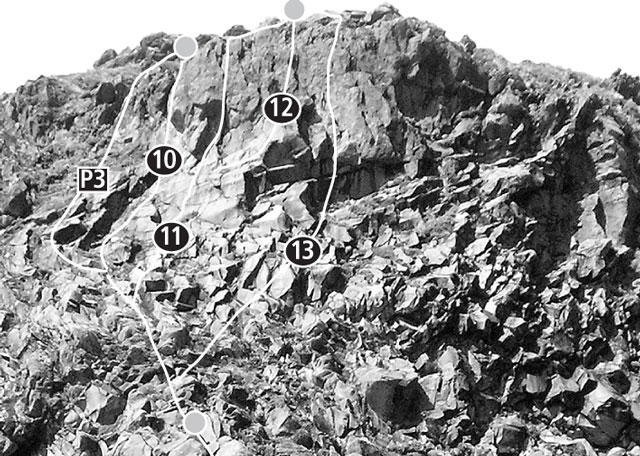 Mangatepopo, Bomb Bay Cliff, Upper Tier. Photo: Richard Thomson