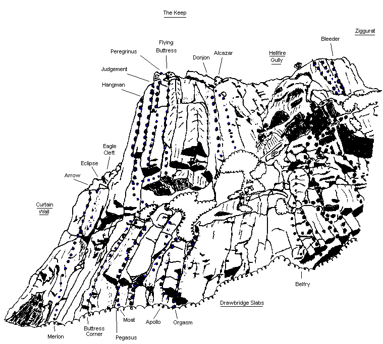 The Keep, Castle Rock, pre-earthquake topo