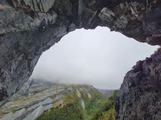 view from one potential bivvy cave 