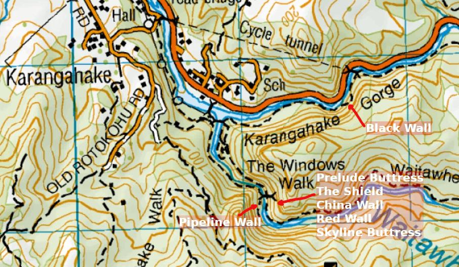 Karangahake Gorge crags