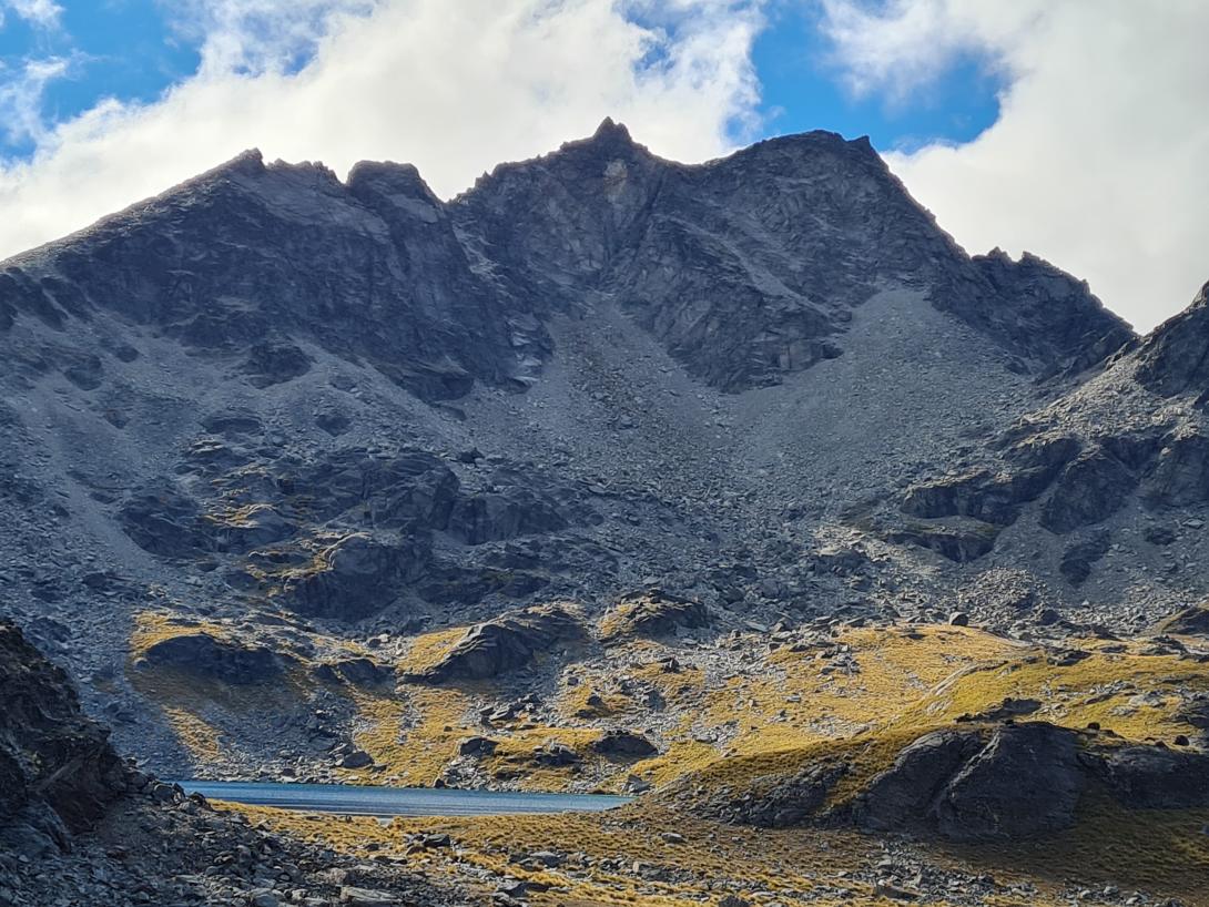 pt 2258 from lk hope. N ridge forms skyline.