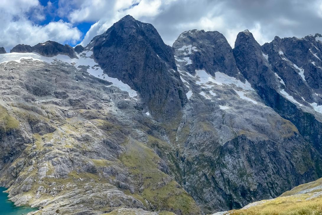 Mts Makere, Tarewai and Milne (l to r) above Cleft Creek