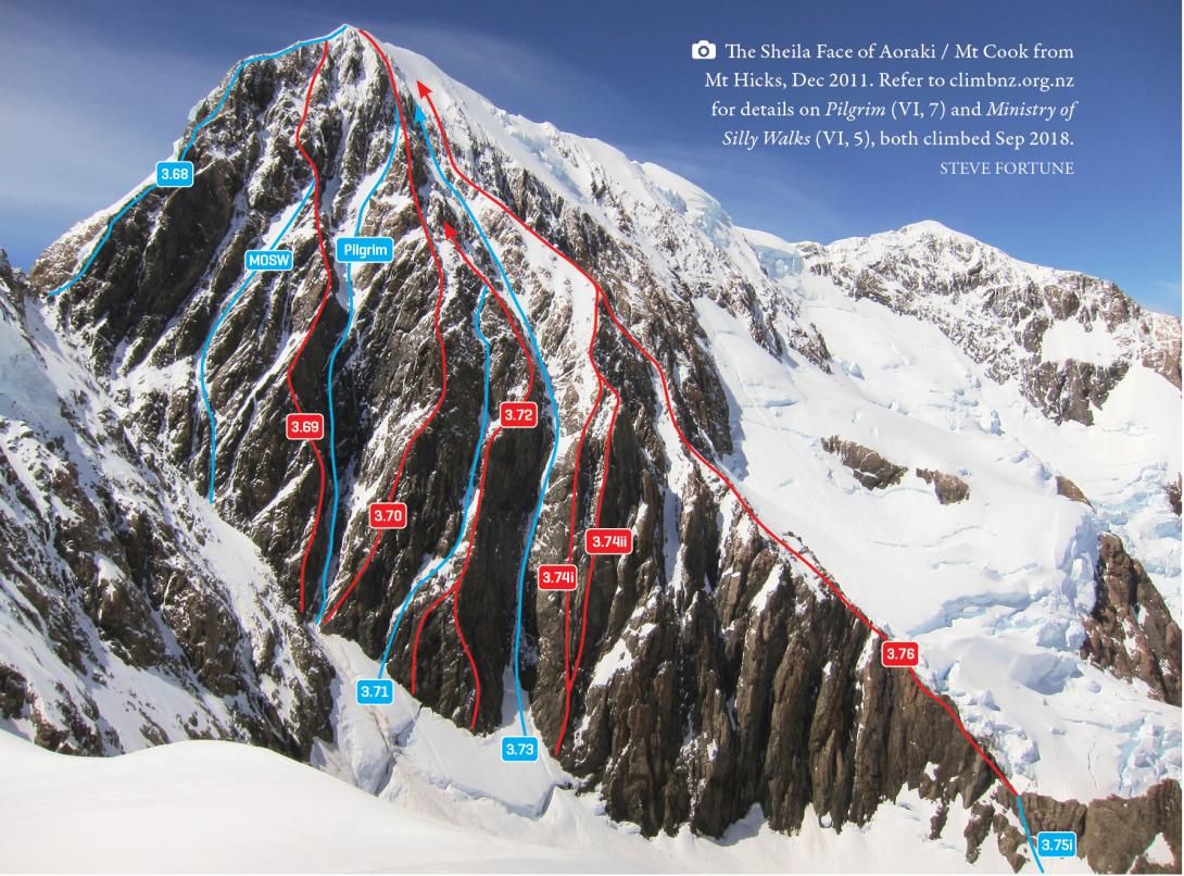 Sheila Face of Aoraki from Mt Hicks, December 2011 
