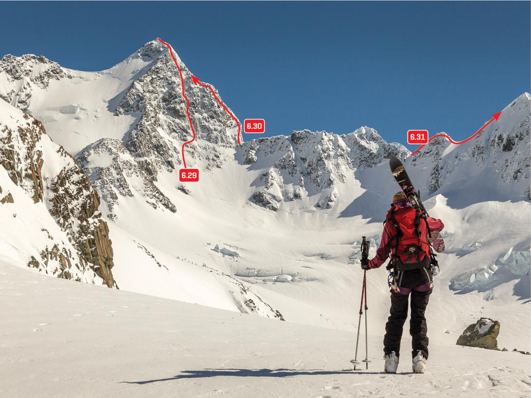 Mt Aylmer from above the Murchison Glacier, September 2013
