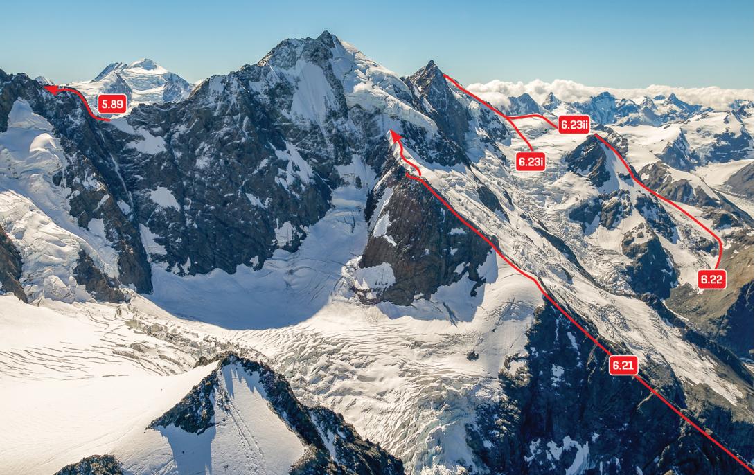 Mt Hamilton and the Baker, Wheeler and Dixon Glaciers, March 2013