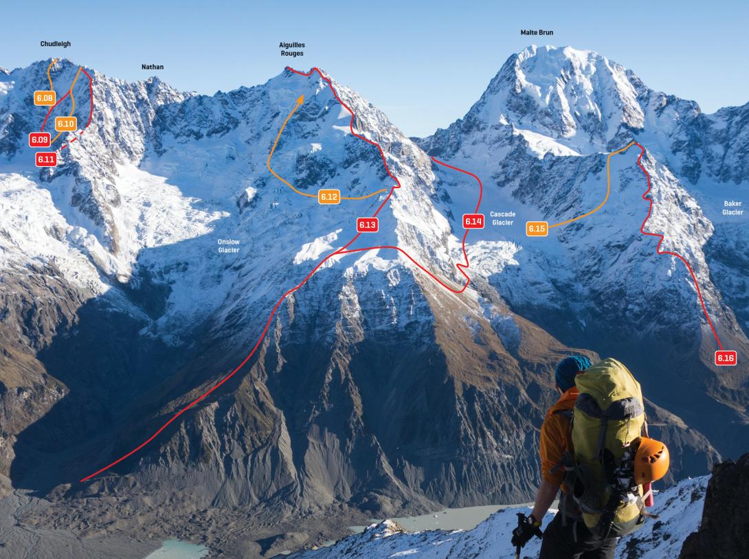 Malte Brun and Frind Peak above the Murchison Glacier, May 2017