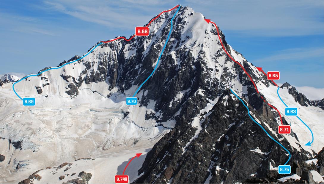 Southern aspects of Mt D’Archiac, December 2009 