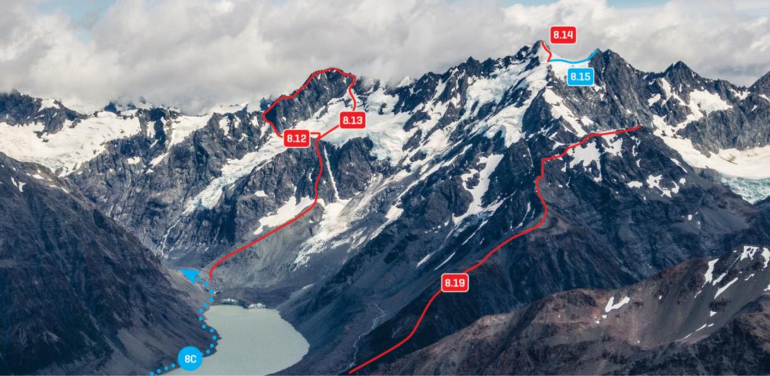 Mts Huss and Moffat above the Classen valley, February 2015