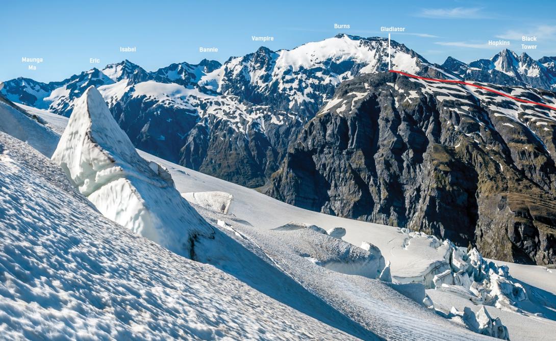 Mt Isabel from the Wicks Glacier, January 2010