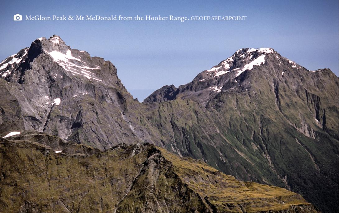 McGloin Pk and Mt McDonald from the Hooker Range 